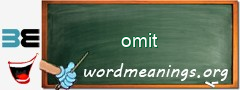 WordMeaning blackboard for omit